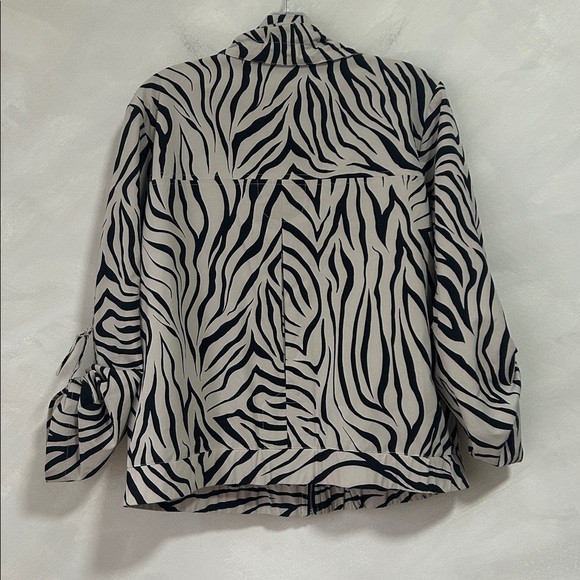 Vintage Zebra windbreaker bomber jacket size medium 80s 90s Y2K - Picture 6 of 6